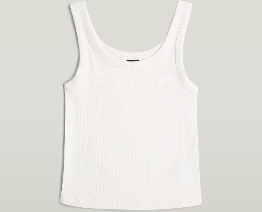 G-Star RAW Slim Rib Tank T-Shirt Wit Dames - Foto 4