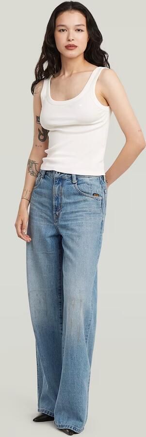 G-Star RAW Slim Rib Tank T-Shirt Wit Dames - Foto 7