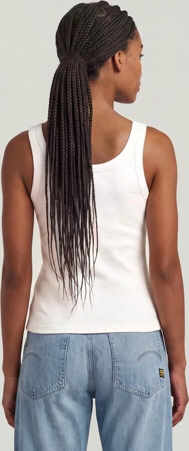 G-Star RAW Slim Rib Tank T-Shirt Wit Dames - Foto 5