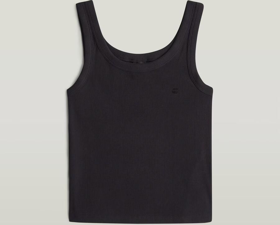 G-Star RAW Slim Rib Tank T-Shirt Zwart Dames - Foto 4