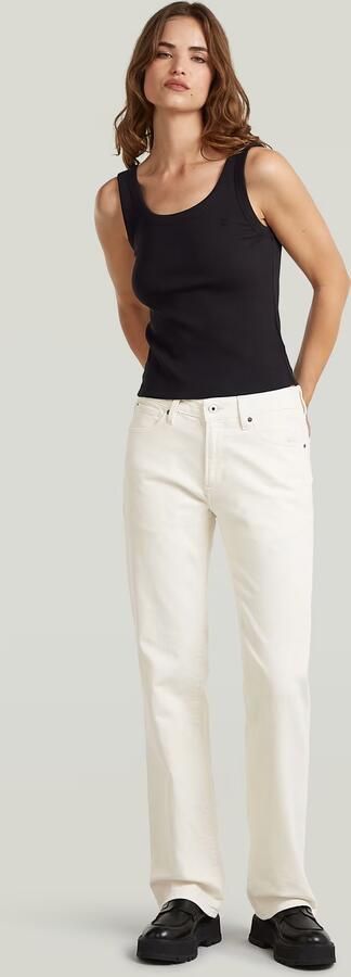 G-Star RAW Slim Rib Tank T-Shirt Zwart Dames - Foto 7