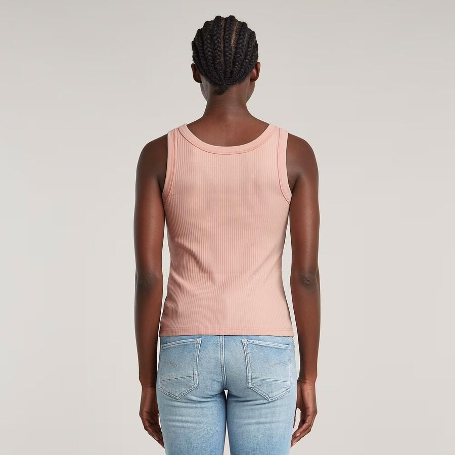 G-Star RAW Slim Rib Tanktop Roze Dames
