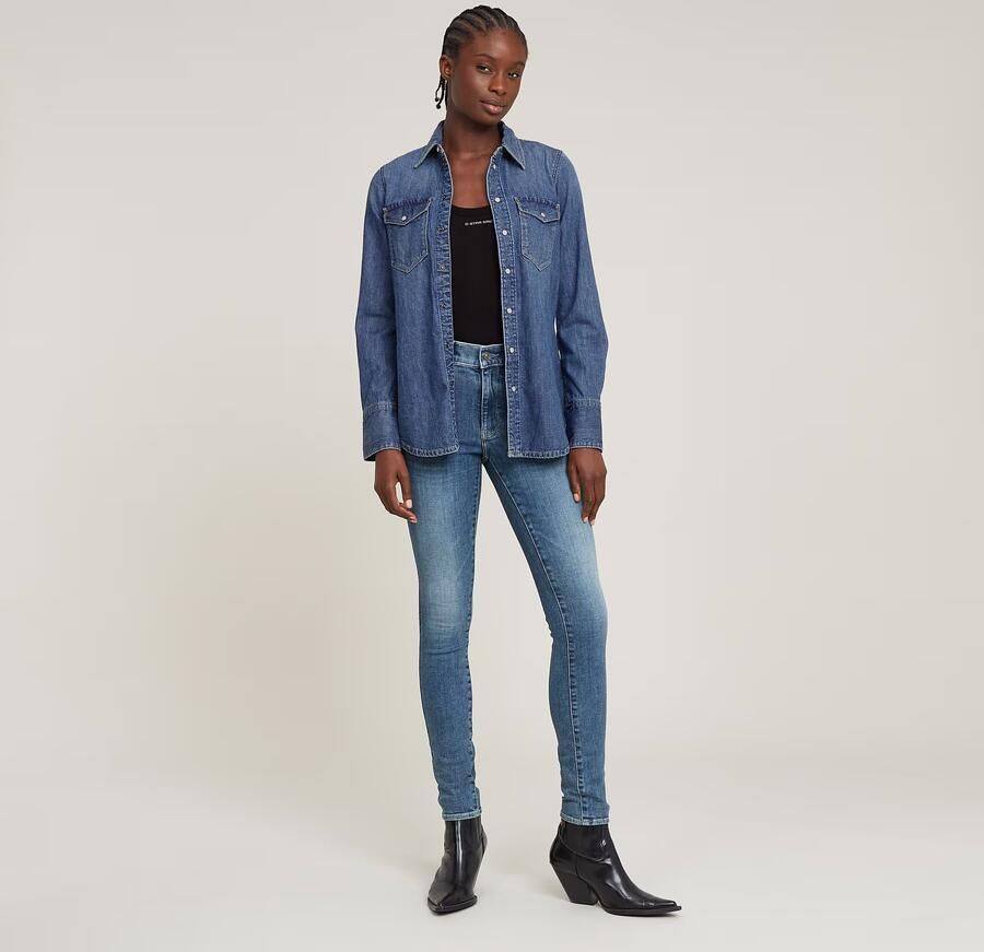 G-Star RAW Tanktop Slim Rib Tank met merkopschrift op borsthoogte - Foto 4