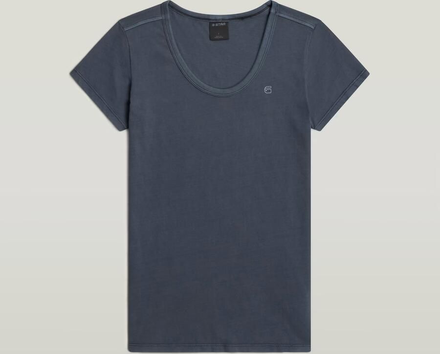 G-Star RAW Slim T-shirt Donkerblauw Dames