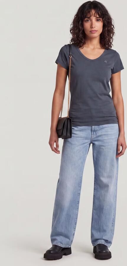 G-Star RAW Slim T-shirt Donkerblauw Dames - Foto 6