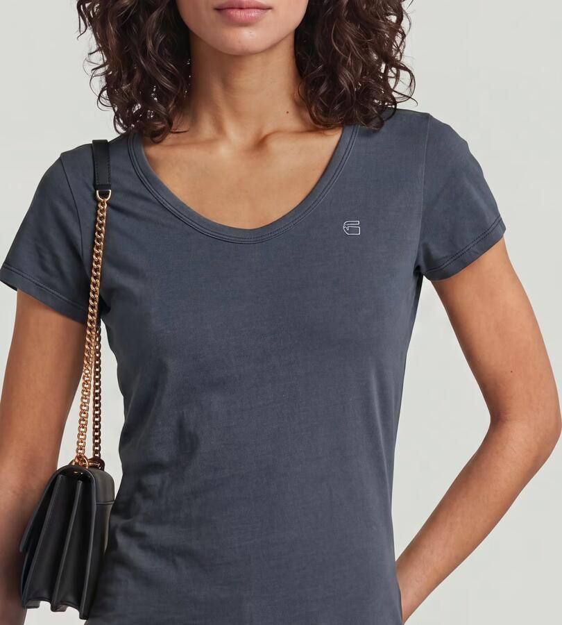 G-Star RAW Slim T-shirt Donkerblauw Dames - Foto 3