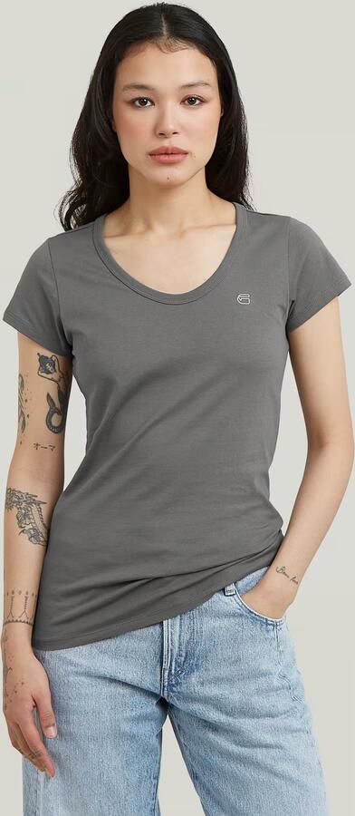 G-Star RAW Slim T-shirt Grijs Dames