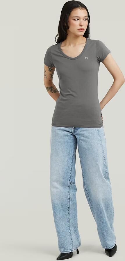 G-Star RAW Slim T-shirt Grijs Dames - Foto 5