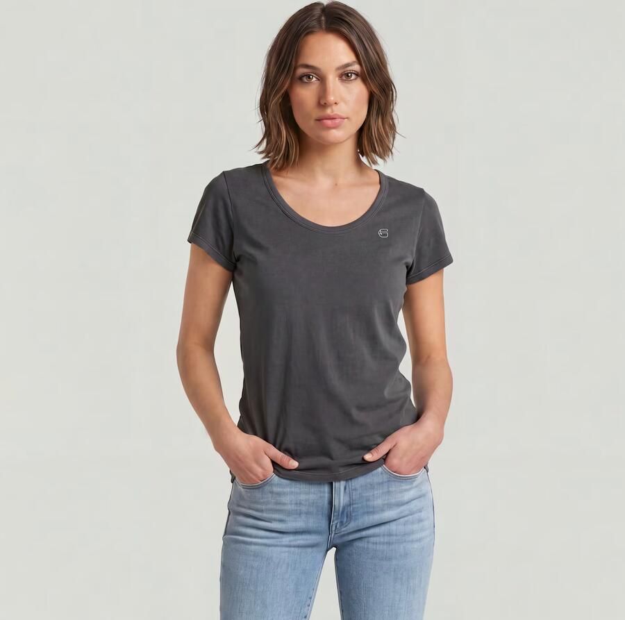 G-Star RAW Slim T-shirt Grijs Dames - Foto 3