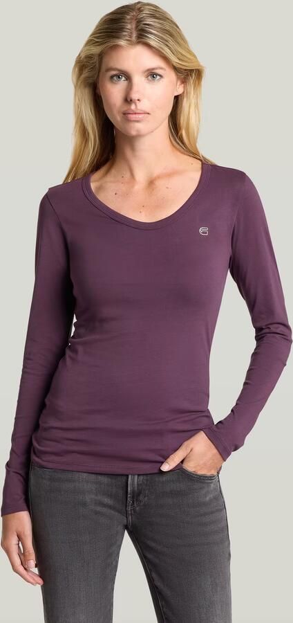 G-Star RAW Slim T-shirt Paars Dames