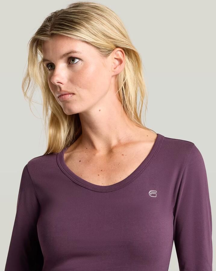G-Star RAW Slim T-shirt Paars Dames - Foto 4