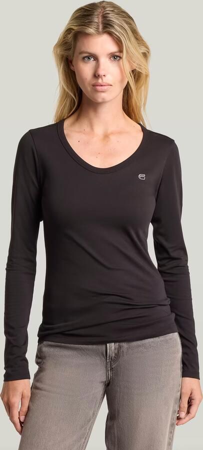 G-Star RAW Slim T-shirt Zwart Dames