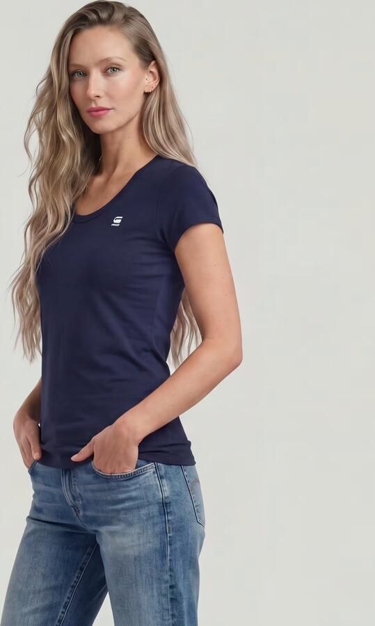 G-Star RAW Slim Top Donkerblauw Dames - Foto 5