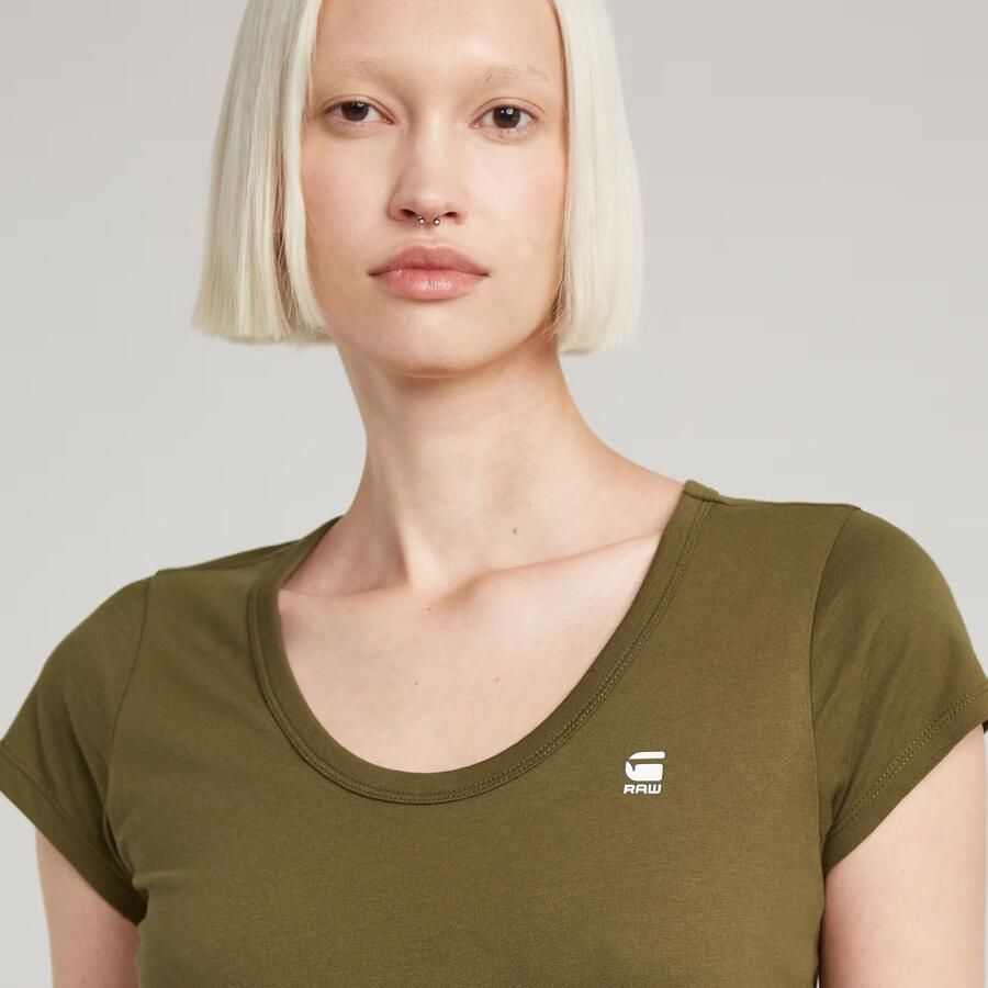G-Star RAW Slim Top Groen Dames - Foto 2