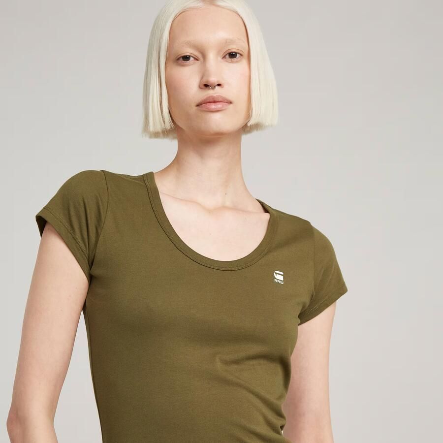 G-Star RAW Slim Top Groen Dames - Foto 3