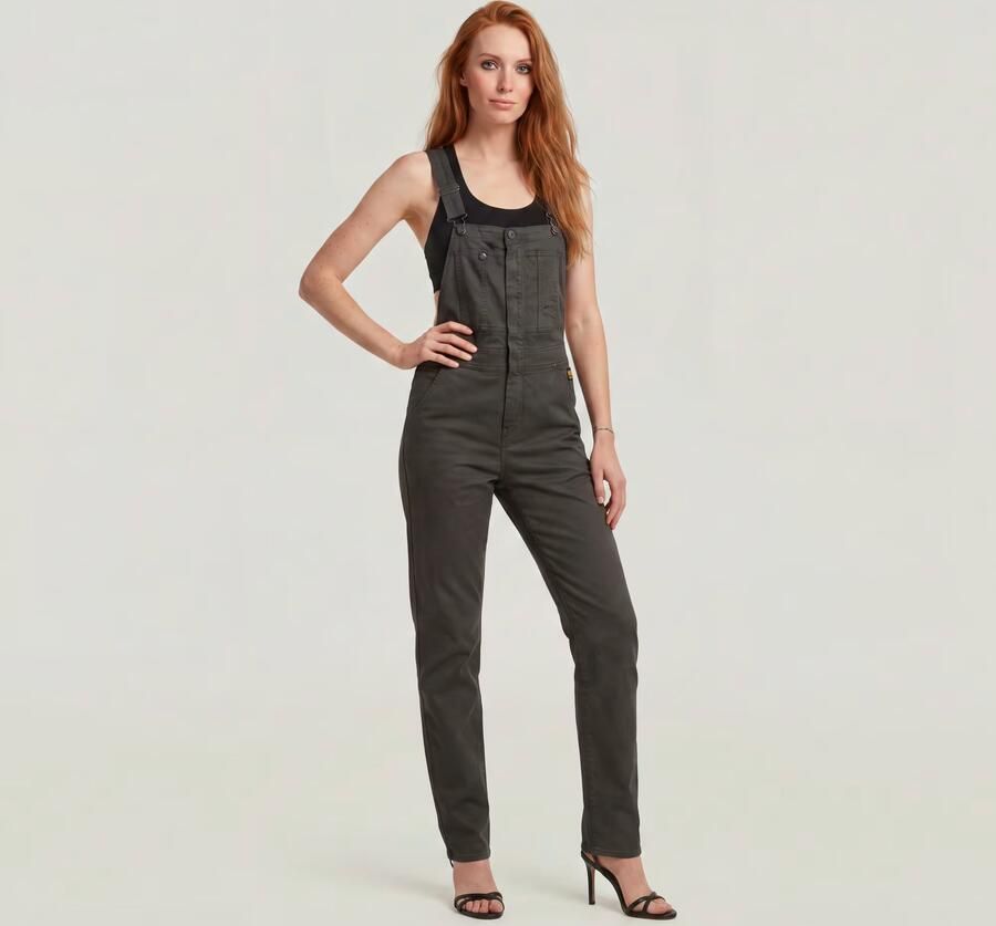 G-Star RAW Slim Tuinbroek Grijs Dames - Foto 4