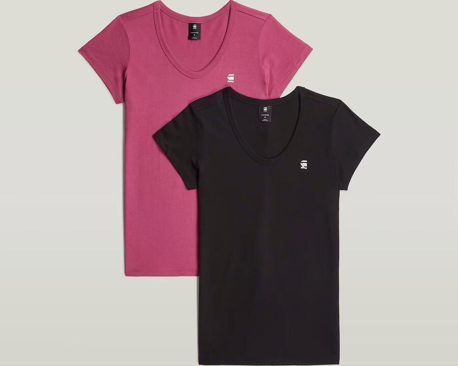 G-Star RAW Slim V T-Shirt 2-Pack Meerkleurig Dames - Foto 2