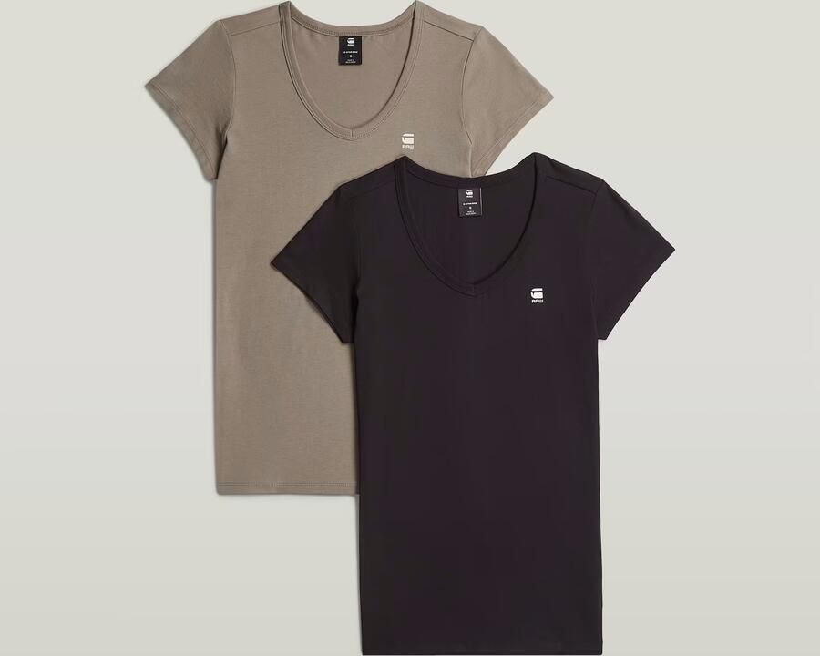 G-Star RAW Slim V T-Shirt 2-Pack Meerkleurig Dames - Foto 2