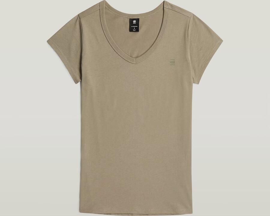 G-Star RAW Slim V T-Shirt Beige Dames - Foto 2