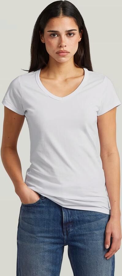 G-Star RAW Slim V T-Shirt Wit Dames