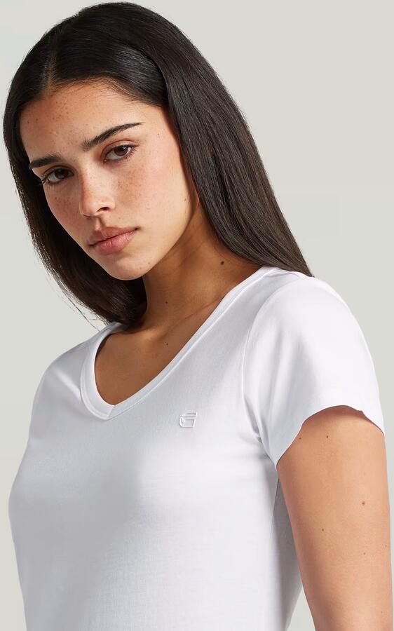 G-Star RAW Slim V T-Shirt Wit Dames - Foto 4