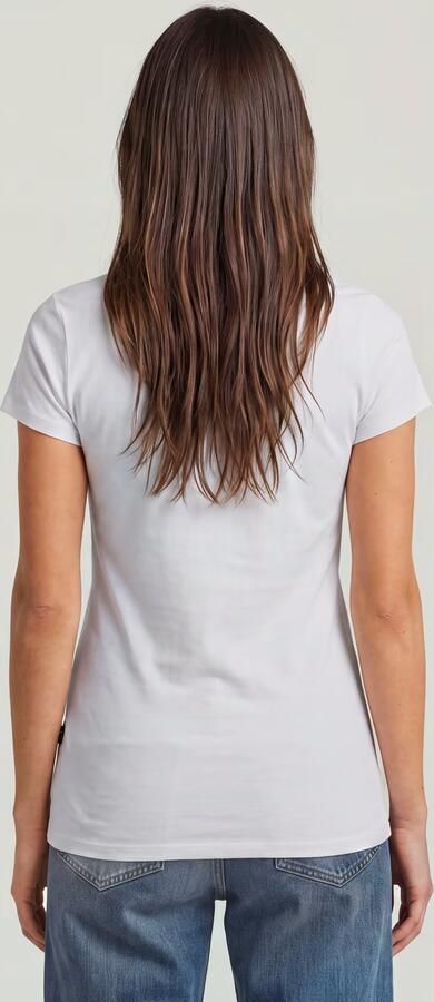 G-Star RAW Slim V T-Shirt Wit Dames - Foto 5