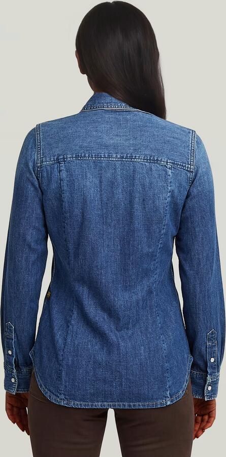 G-Star RAW Slim Western Overhemd Donkerblauw Dames - Foto 4