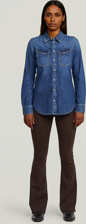 G-Star RAW Slim Western Overhemd Donkerblauw Dames - Foto 6
