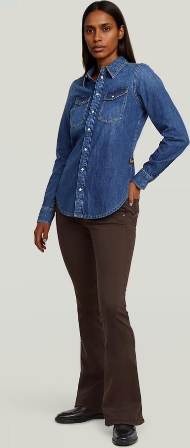 G-Star RAW Slim Western Overhemd Donkerblauw Dames - Foto 5