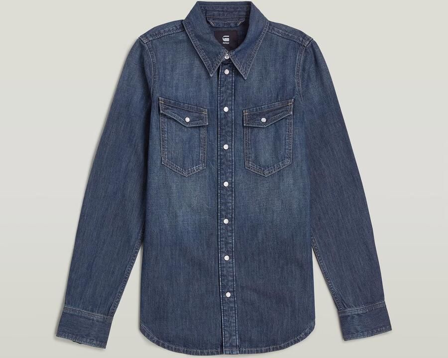 G-Star RAW Slim Western Overhemd Donkerblauw Dames - Foto 2