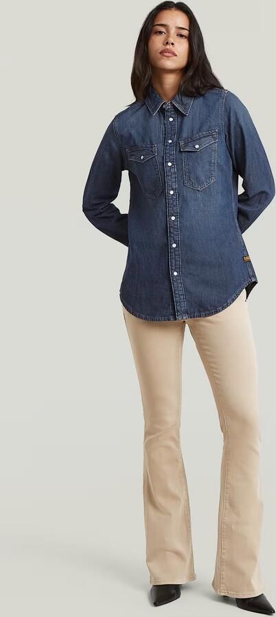 G-Star RAW Slim Western Overhemd Donkerblauw Dames - Foto 6