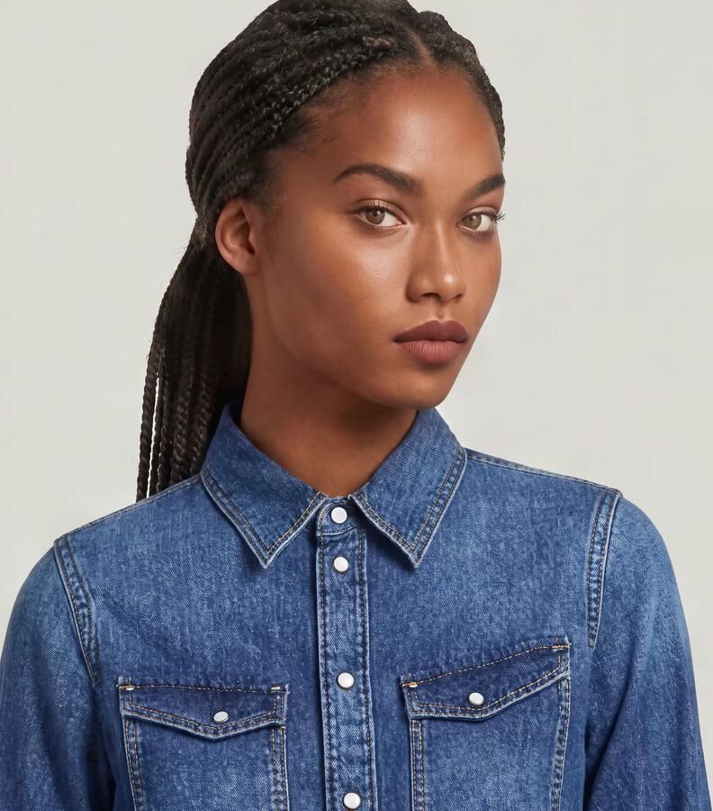 G-Star RAW Slim Western Overhemd Donkerblauw Dames - Foto 3