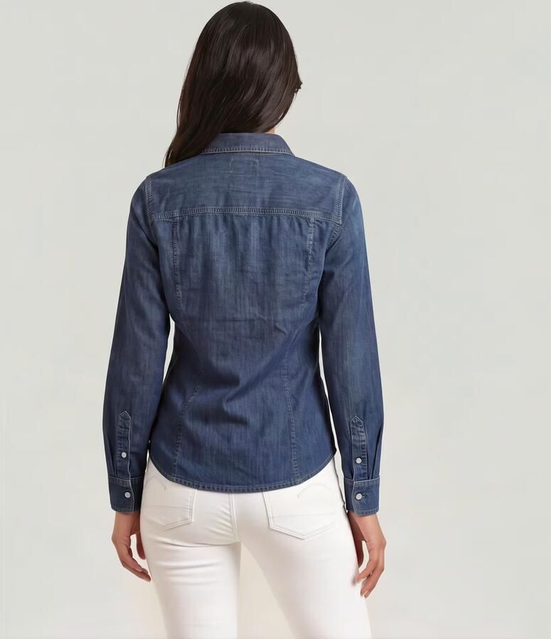 G-Star RAW Slim Western Overhemd Donkerblauw Dames - Foto 4