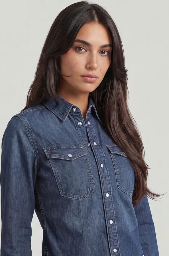 G-Star RAW Slim Western Overhemd Donkerblauw Dames - Foto 6