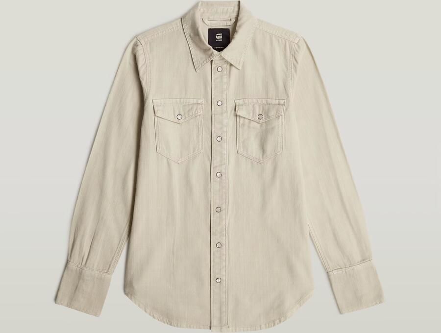 G-Star RAW Slim Western Overhemd Groen Dames - Foto 6