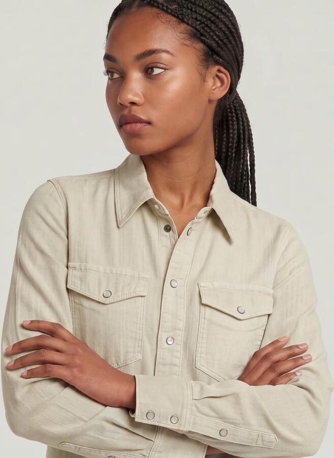 G-Star RAW Slim Western Overhemd Groen Dames - Foto 6