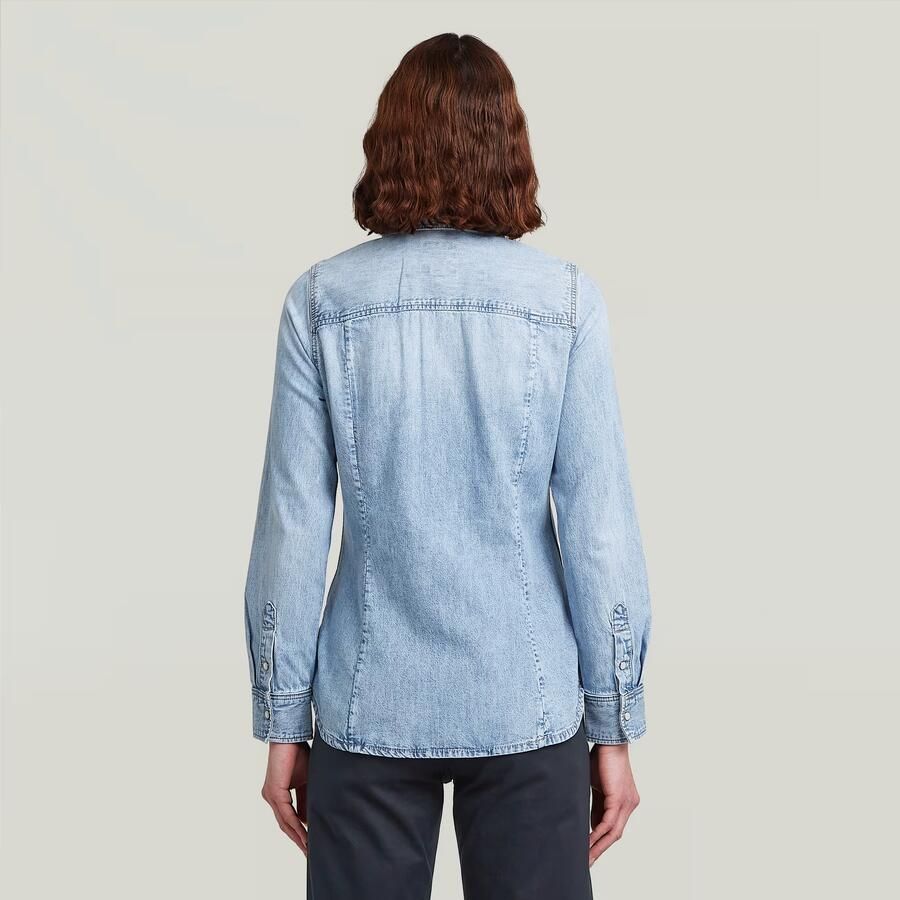 G-Star RAW Slim Western Overhemd Lichtblauw Dames - Foto 2