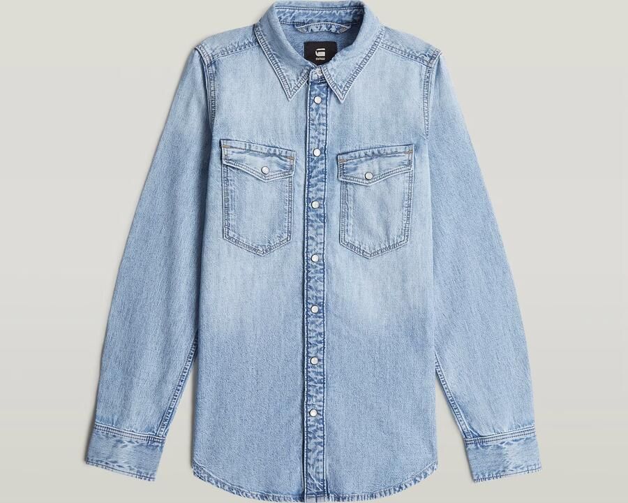 G-Star RAW Slim Western Overhemd Lichtblauw Dames - Foto 4