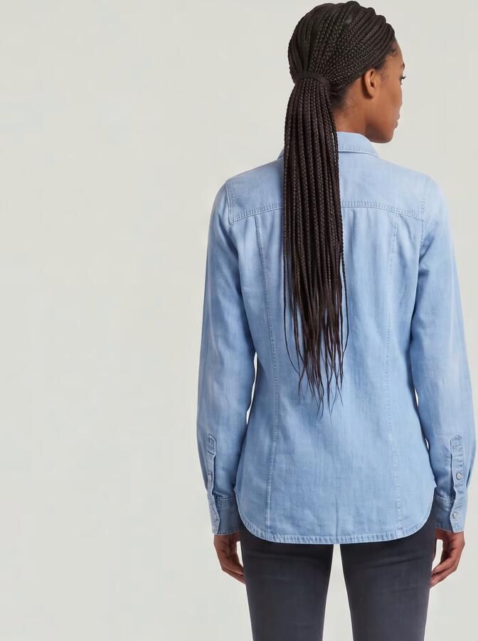 G-Star RAW Slim Western Overhemd Lichtblauw Dames - Foto 4