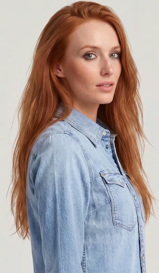 G-Star RAW Slim Western Overhemd Lichtblauw Dames - Foto 3