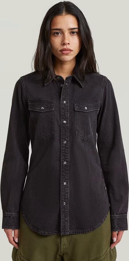 G-Star Raw Slim fit jeansblouse met borstzakken - Foto 4