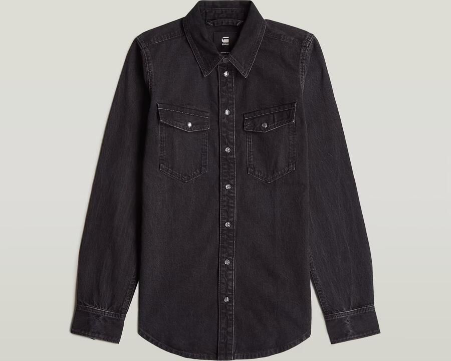 G-Star Raw Slim fit jeansblouse met borstzakken - Foto 6
