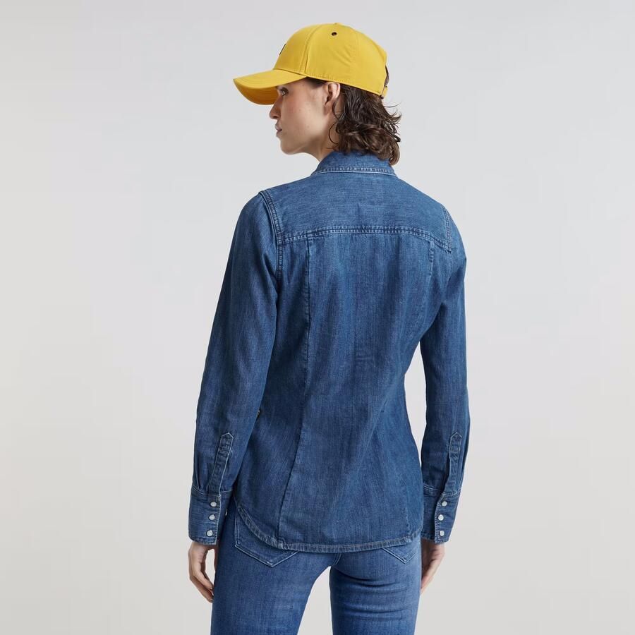 G-Star RAW Slim Western Shirt Donkerblauw Dames