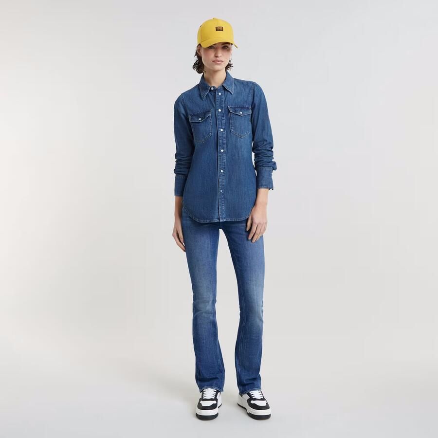 G-Star RAW Slim Western Shirt Donkerblauw Dames - Foto 2