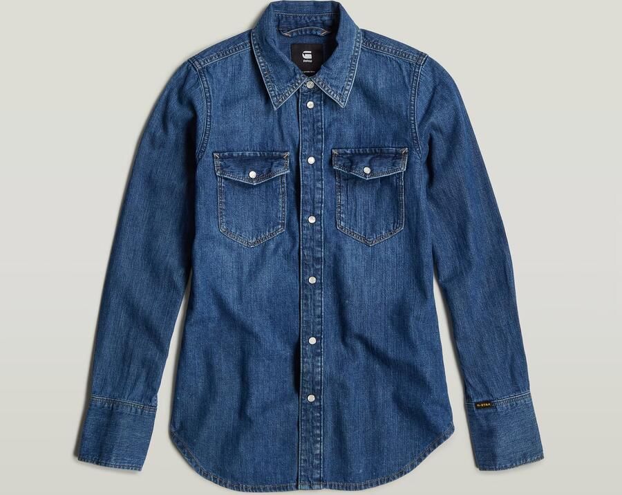 G-Star RAW Slim Western Shirt Donkerblauw Dames - Foto 6