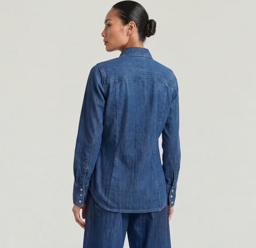 G-Star RAW Slim Western Shirt Donkerblauw Dames - Foto 3