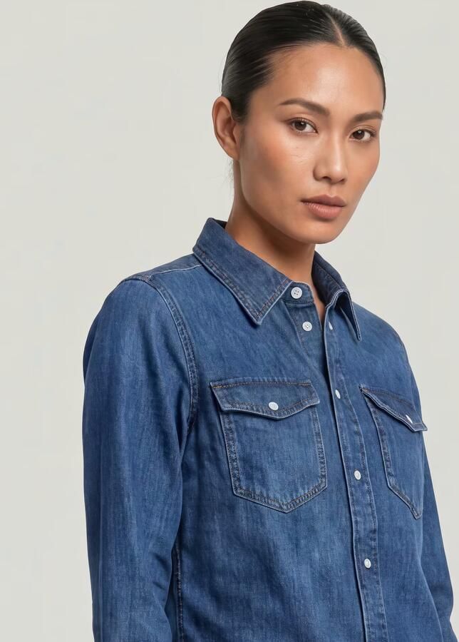 G-Star RAW Slim Western Shirt Donkerblauw Dames - Foto 4