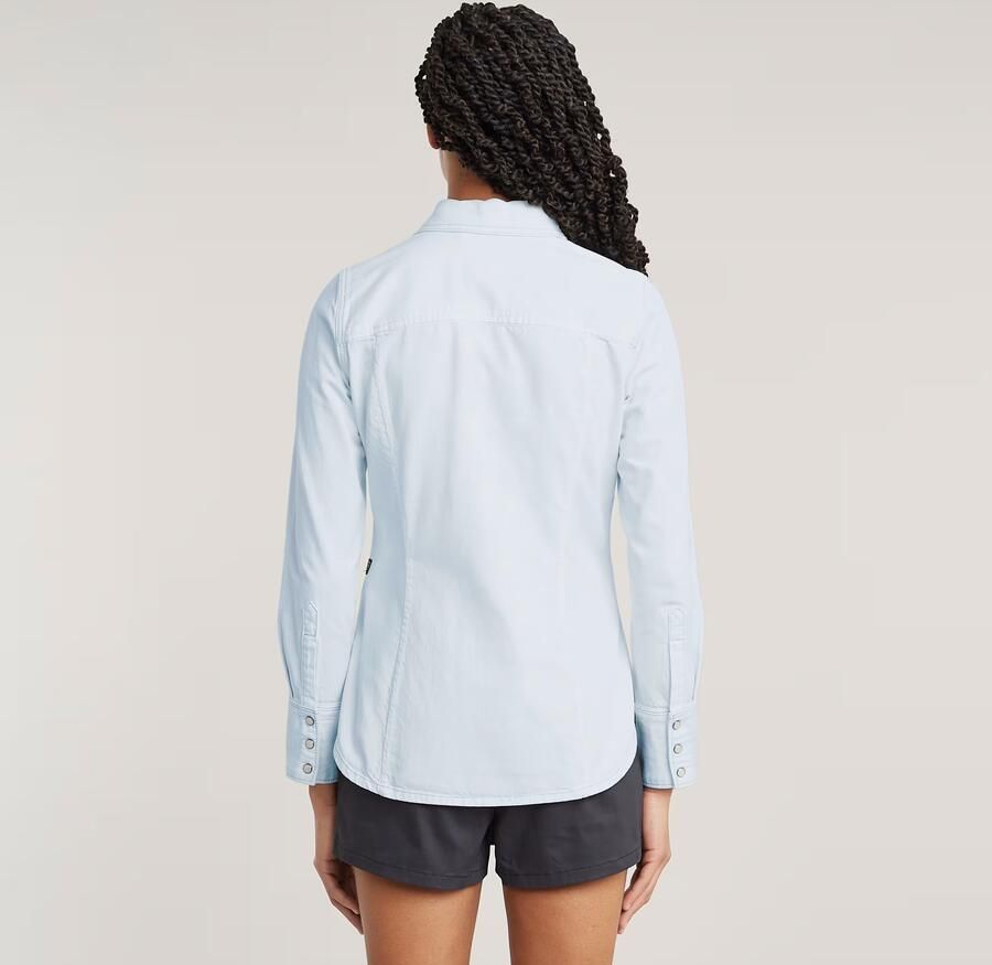 G-Star RAW Slim Western Shirt Lichtblauw Dames - Foto 3