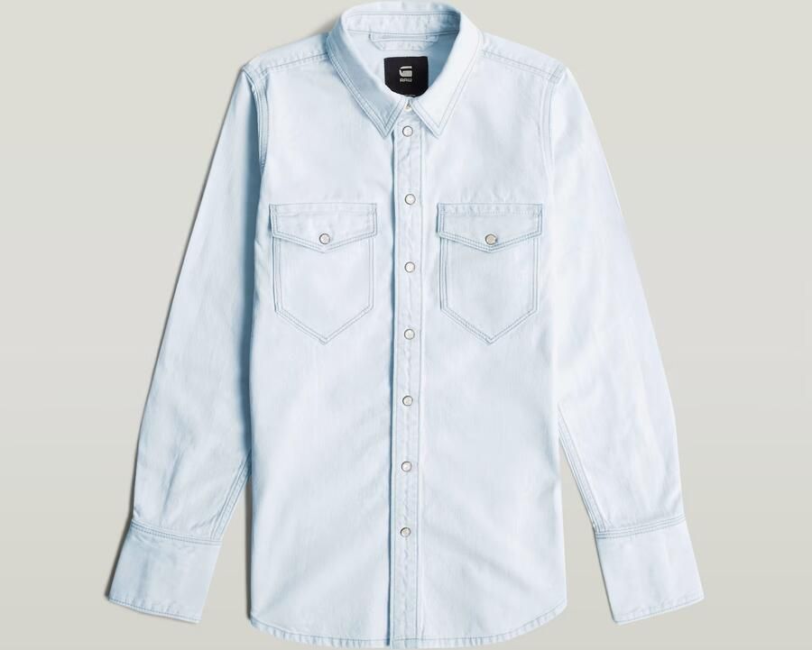 G-Star RAW Slim Western Shirt Lichtblauw Dames - Foto 6