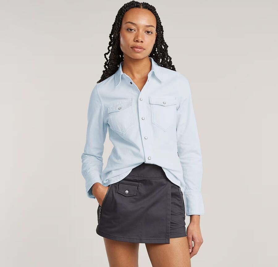 G-Star RAW Slim Western Shirt Lichtblauw Dames - Foto 5